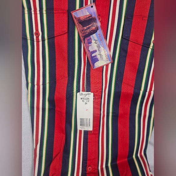 VINTAGE WRANGLER  BRUSHPOPPER RIDGERIDER SIZE LARGE Buttondown - Picture 3 of 15
